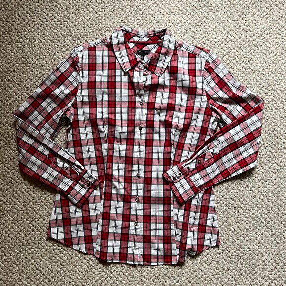 TALBOTS - Button Front Shirt - Classic Plaid -- NEW with Tag - Picture 5 of 13